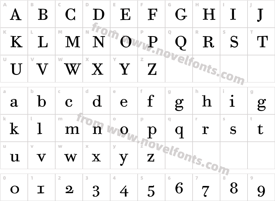 BodoniSixITC-BookOSCharacter Map