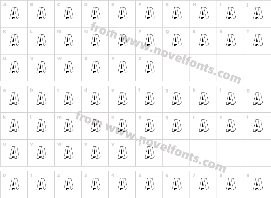 A Ryal Black BlockCharacter Map