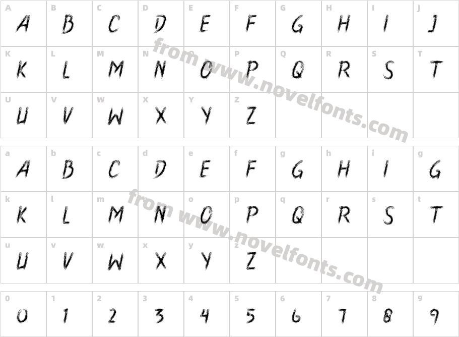 Boldace BrushCharacter Map