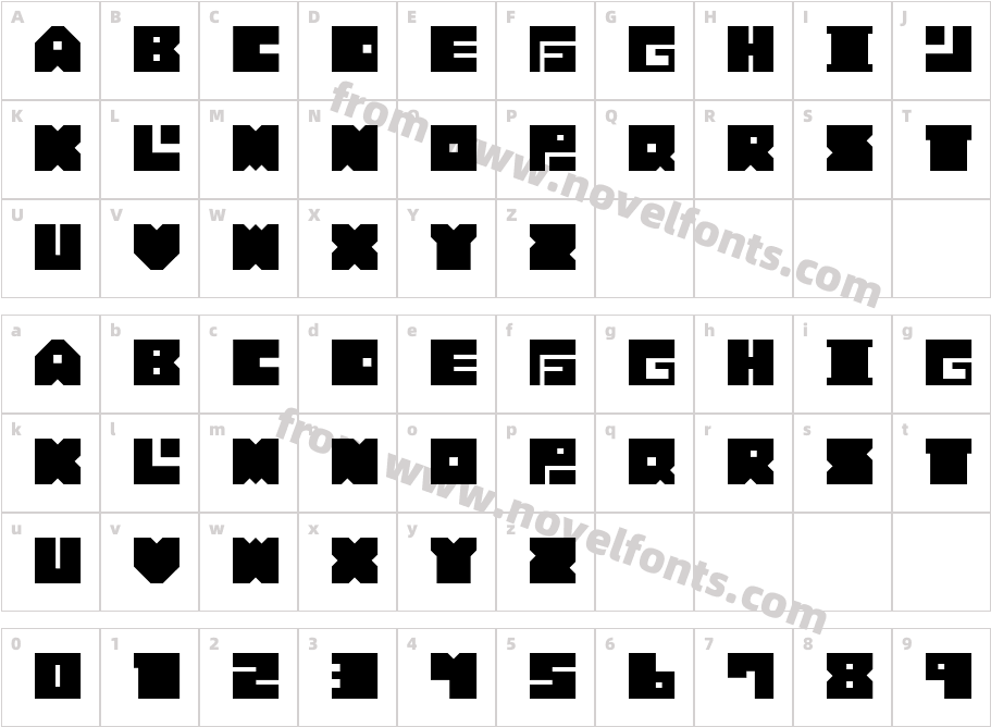 BonkoBloks-BoldCharacter Map