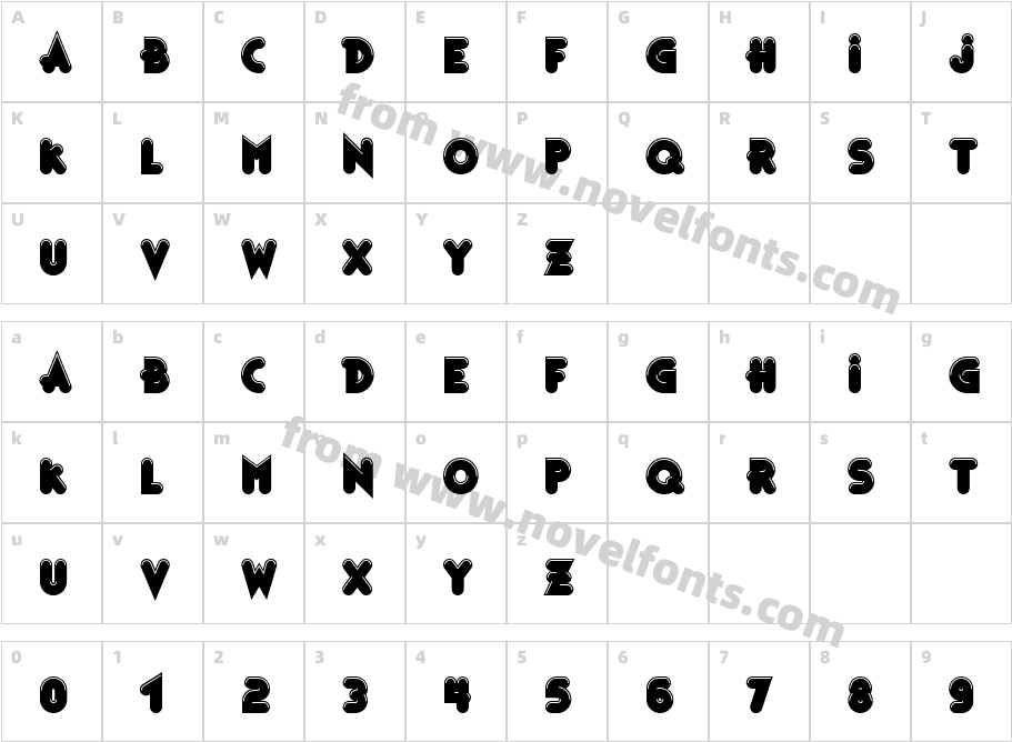 Bonus Shiny OutlineCharacter Map