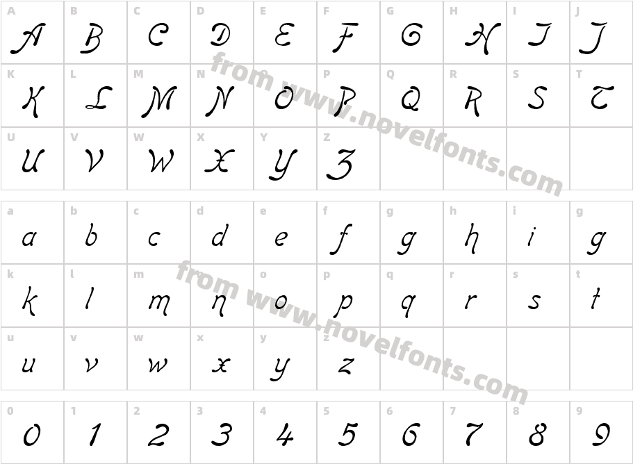 Boomerang  ItalicCharacter Map