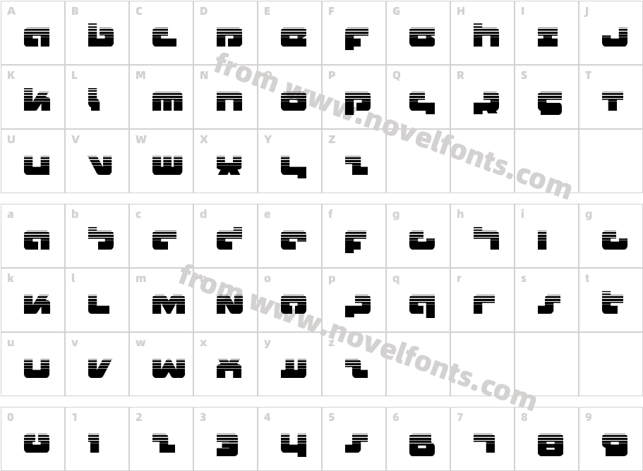 Boomstick HalftoneCharacter Map