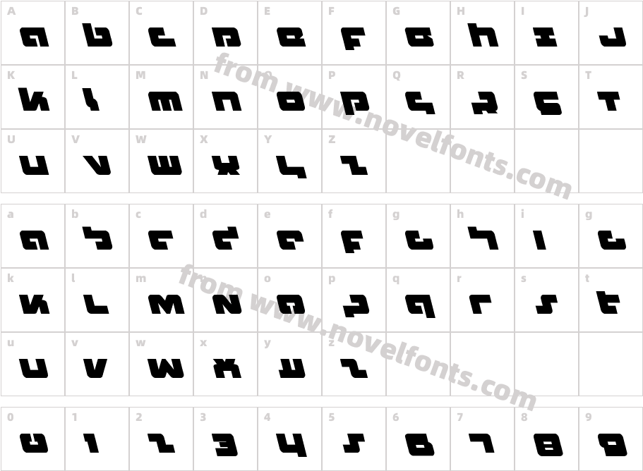 Boomstick LeftalicCharacter Map