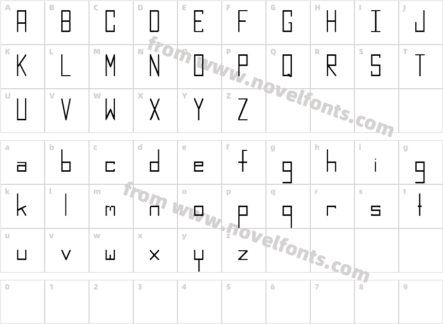 Boring Squared ThinCharacter Map