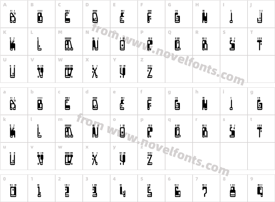 Boron RegularCharacter Map