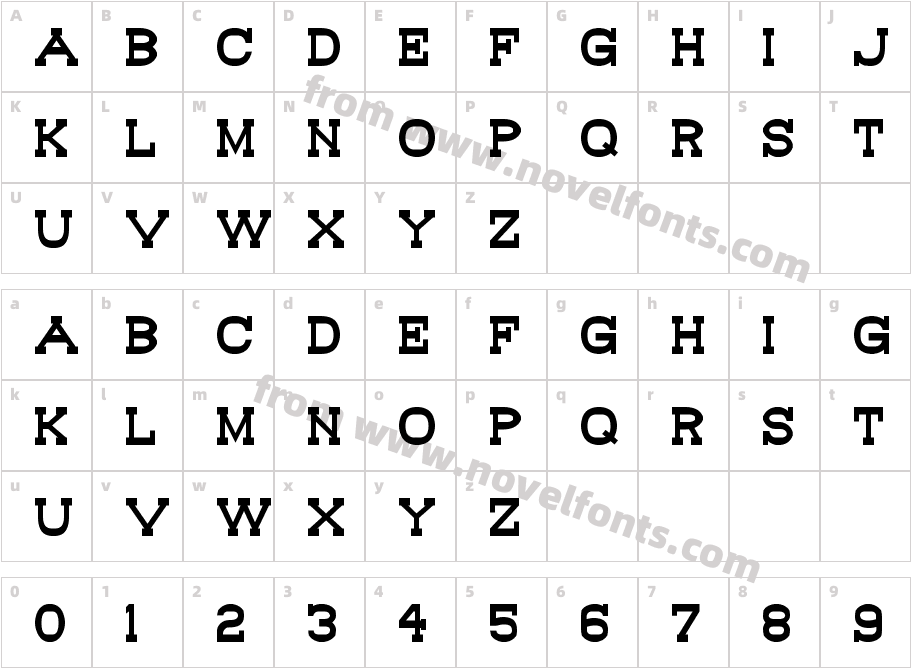 Bou WesternCharacter Map