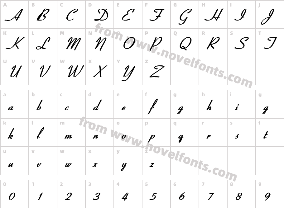 Bow Bold ItalicCharacter Map