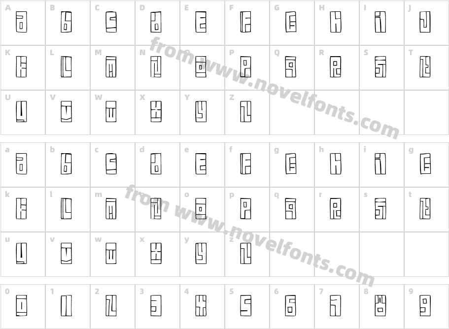 Box FontCharacter Map