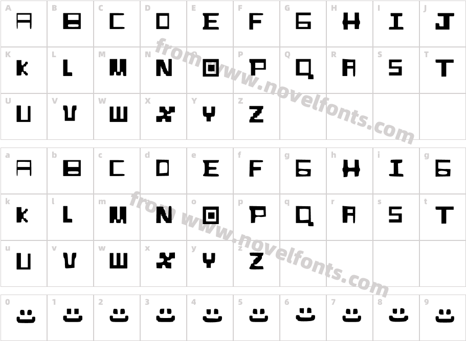 BoxCraft_Alphabet_FontCharacter Map