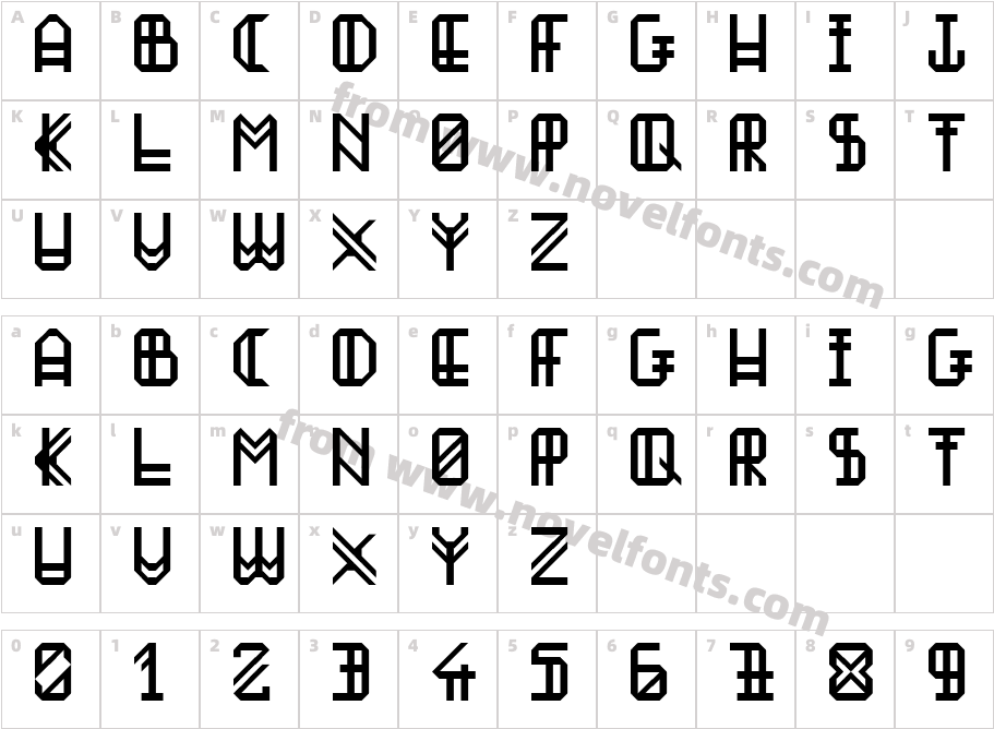 Boyuna RegularCharacter Map