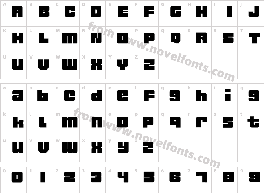 Brainfreeze2.0-RegularCharacter Map