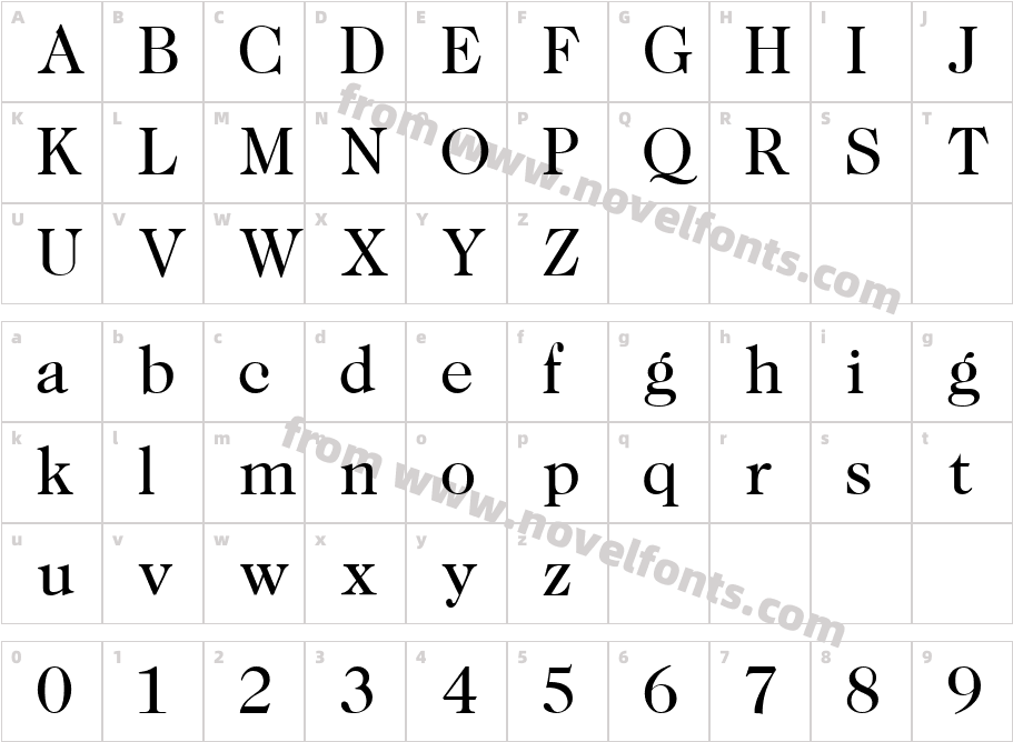 Caslon RegularCharacter Map