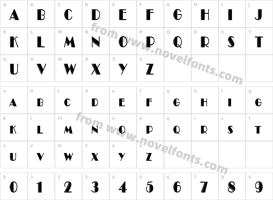 Brando Engraved Condensed BoldCharacter Map