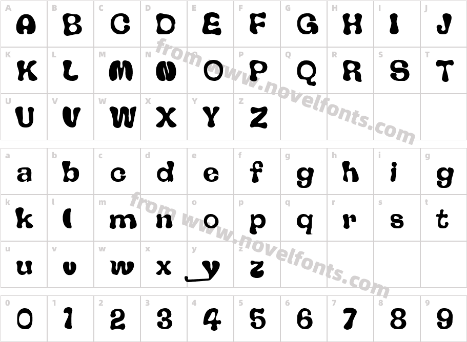 BransonCharacter Map