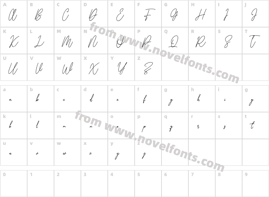 Bravarya Sky Free RegularCharacter Map