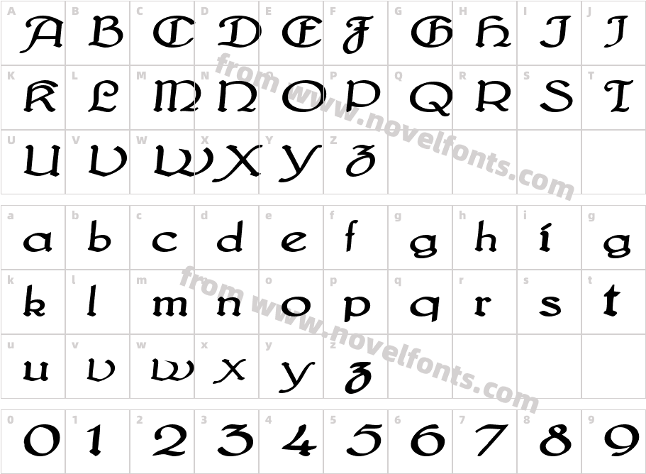 BreakersSSK BoldCharacter Map