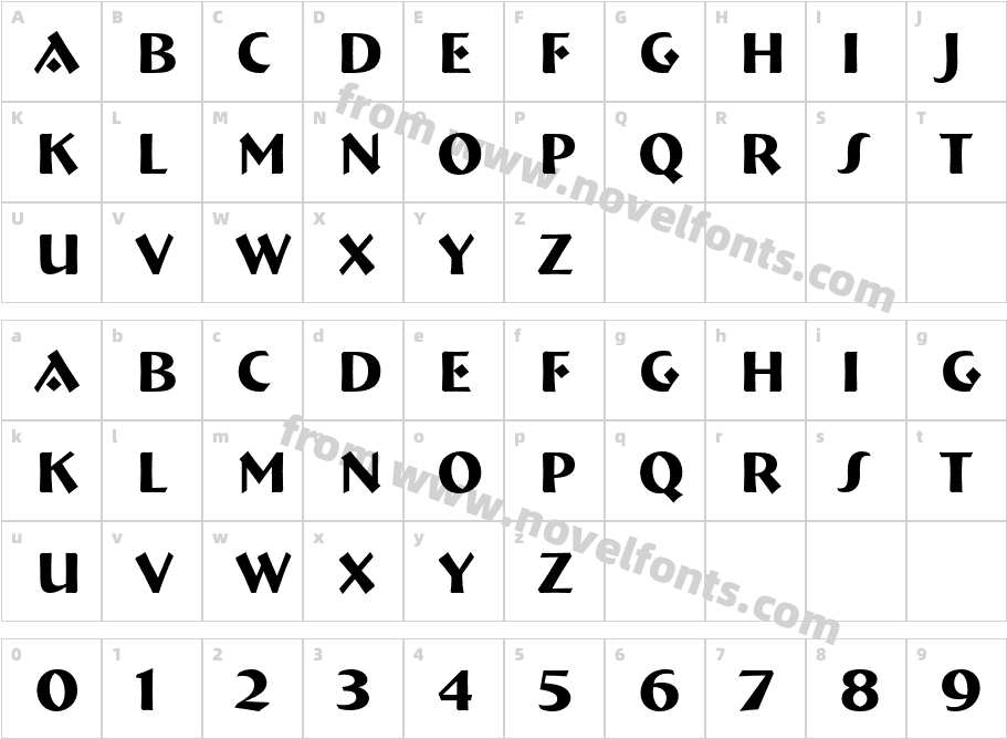 BremenBT-BoldCharacter Map