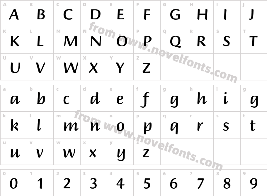 BriemScriptStd-MediumCharacter Map