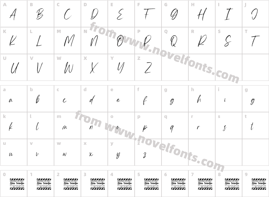 Bright Angels Personal useCharacter Map