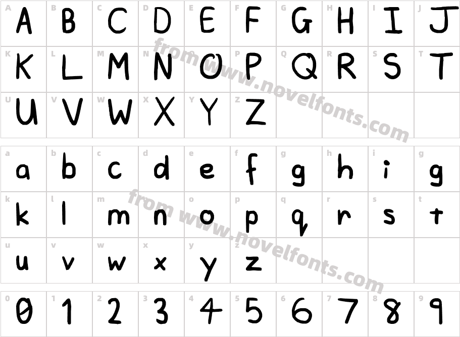 A plainer fontCharacter Map