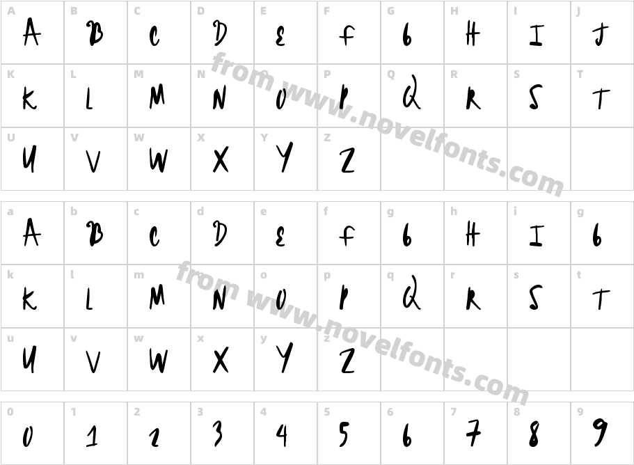 BrightHeadlineCharacter Map