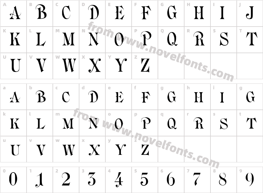 BriolinCharacter Map