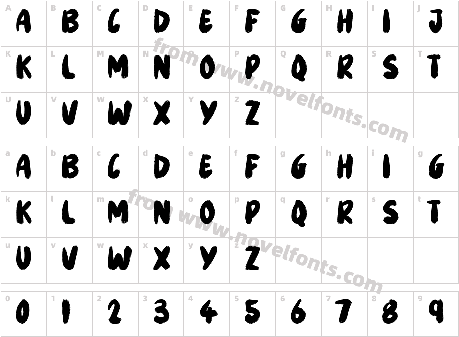 Brisk BrushCharacter Map