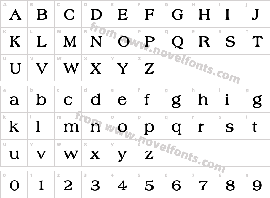 Broadsheet LDO BoldCharacter Map