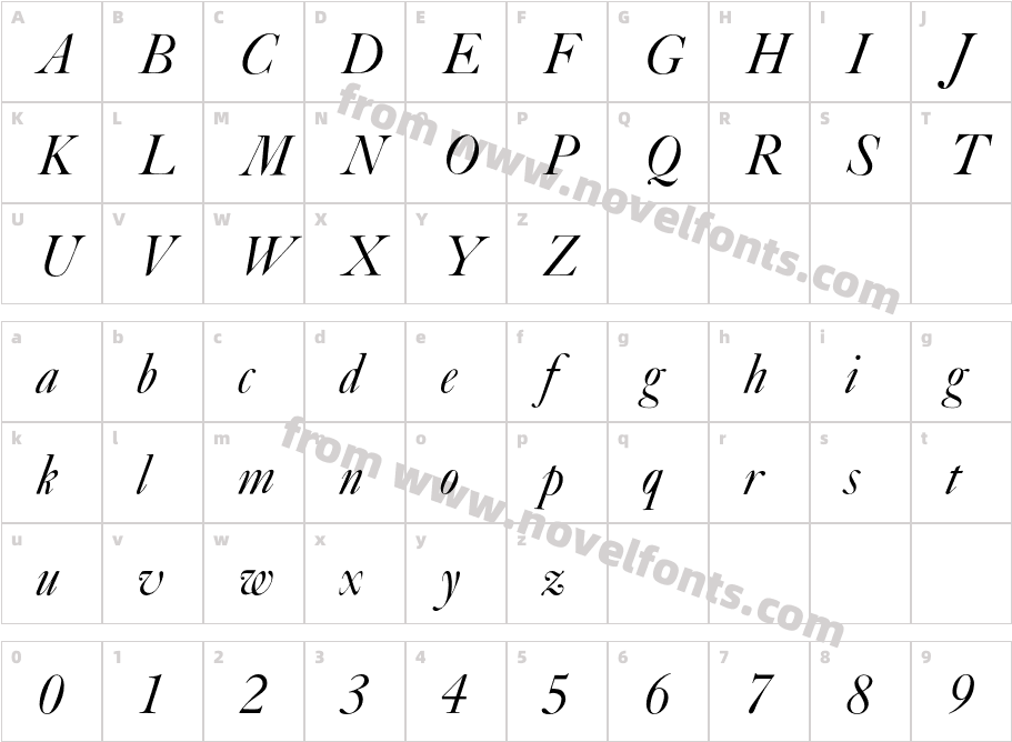 CaslonC437-ItlHCharacter Map