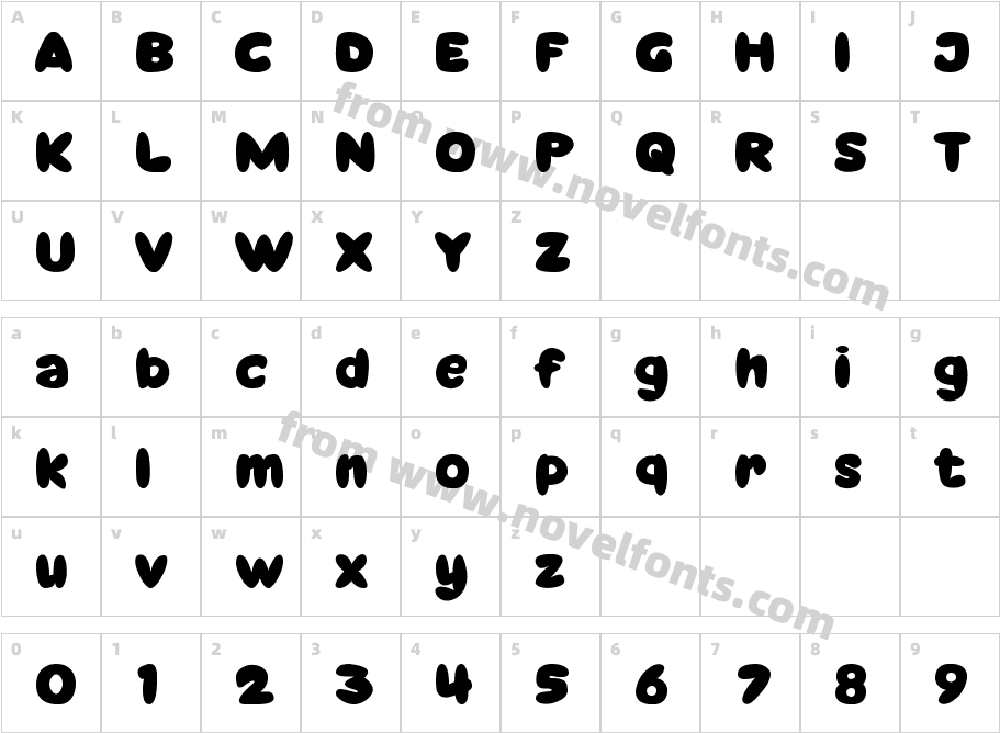 BrocilRegularCharacter Map