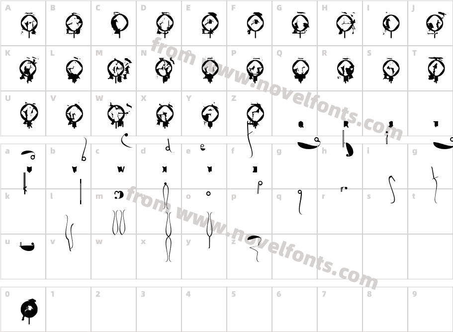 Broken SoundsCharacter Map