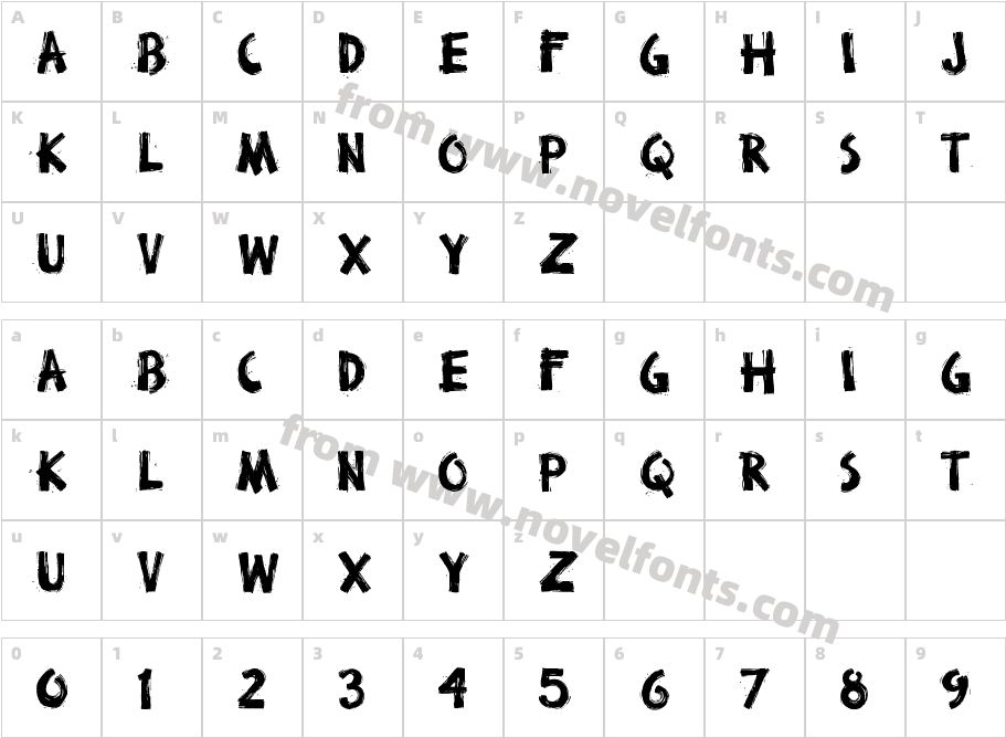 Broken StickCharacter Map