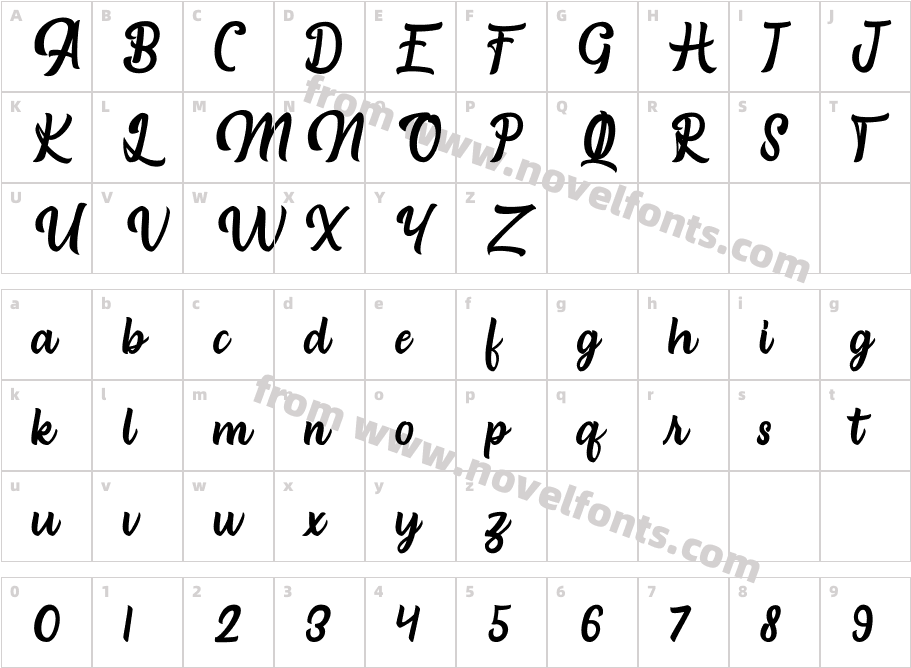 Brongline PresiomCharacter Map