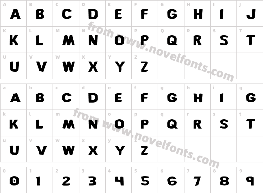 Bronic ExpandedCharacter Map