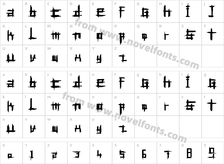 Bruised FiftyCharacter Map