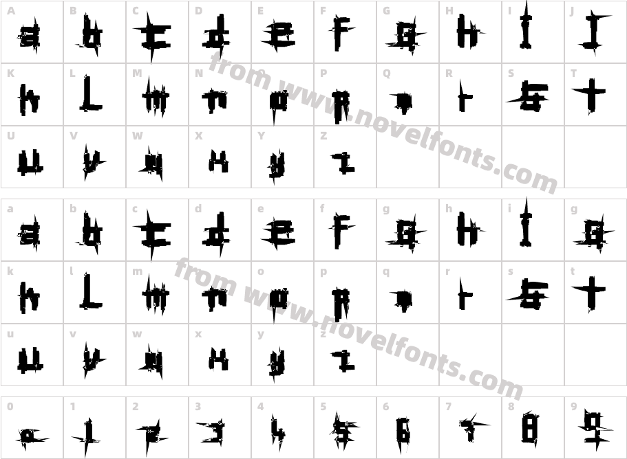 Bruised HundredCharacter Map