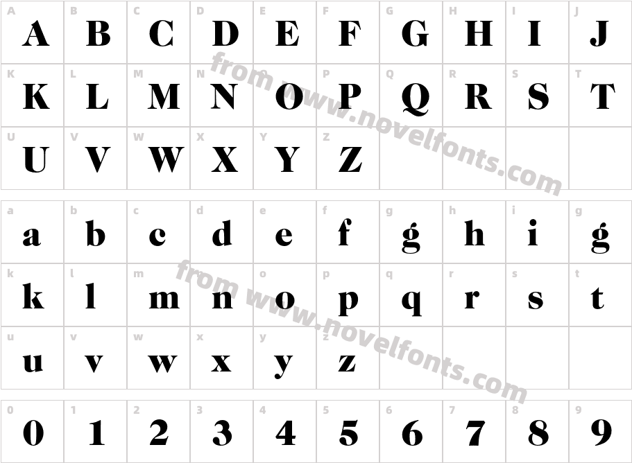 CaslonNo224EF-BlackCharacter Map