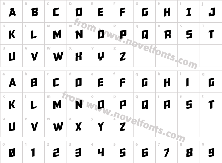 Buchanan RotalicCharacter Map