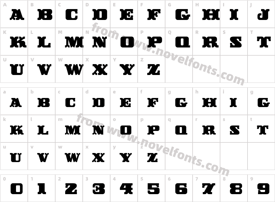 Buckeroo ITCCharacter Map