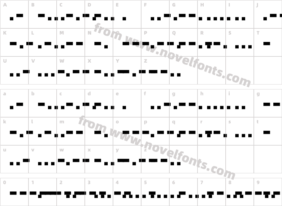 BukanMorse OneCharacter Map