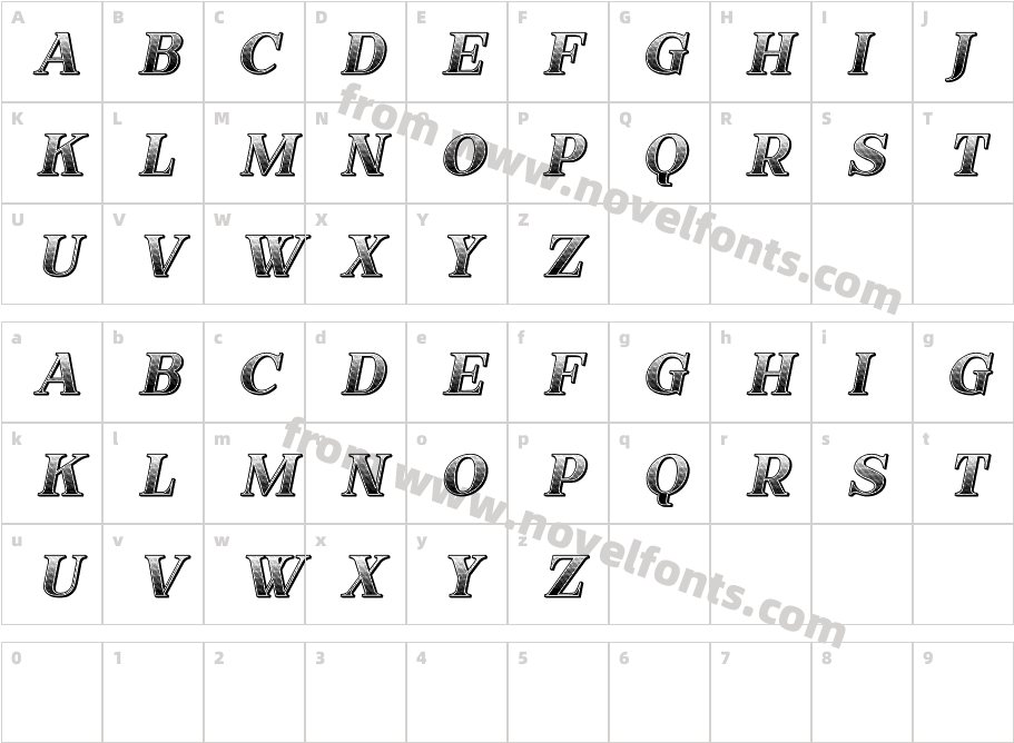 Bull ItalicCharacter Map