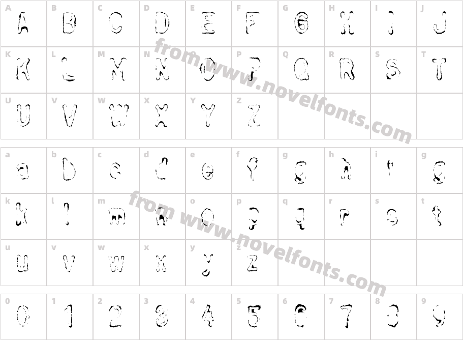 Bull-UnderInkedCharacter Map