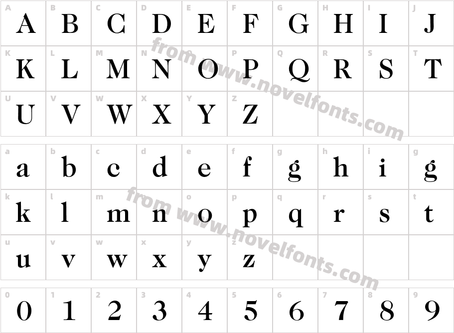 CaslonTwoTwentyFourBQ-MediumCharacter Map