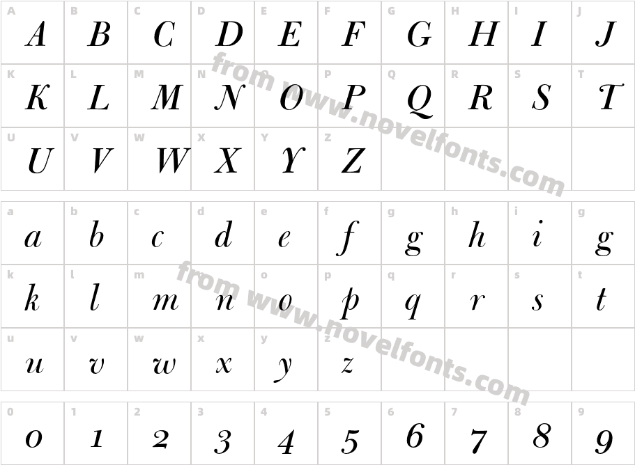 Bulmer-SwashCharacter Map