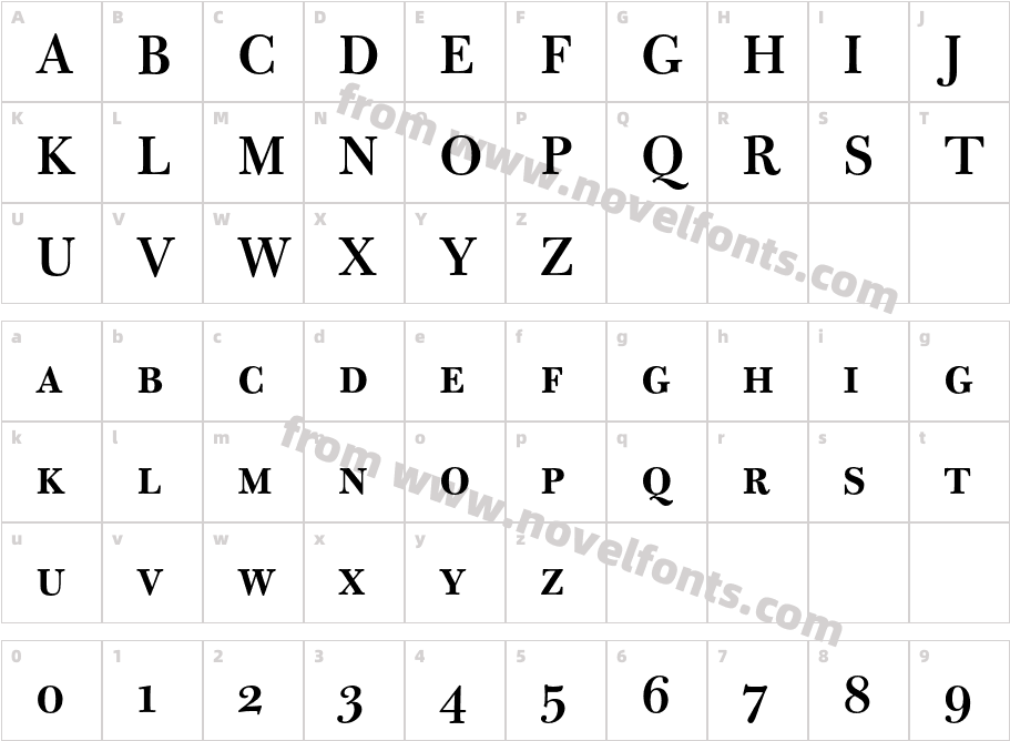 BulmerMT-SemiBoldSCCharacter Map