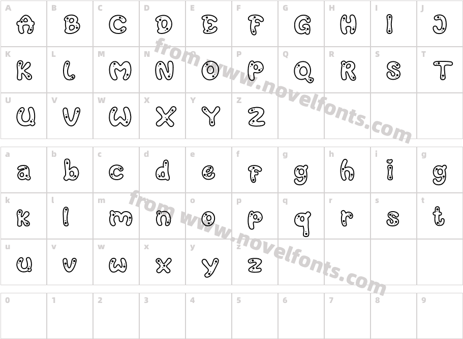 Buncit's BoldCharacter Map