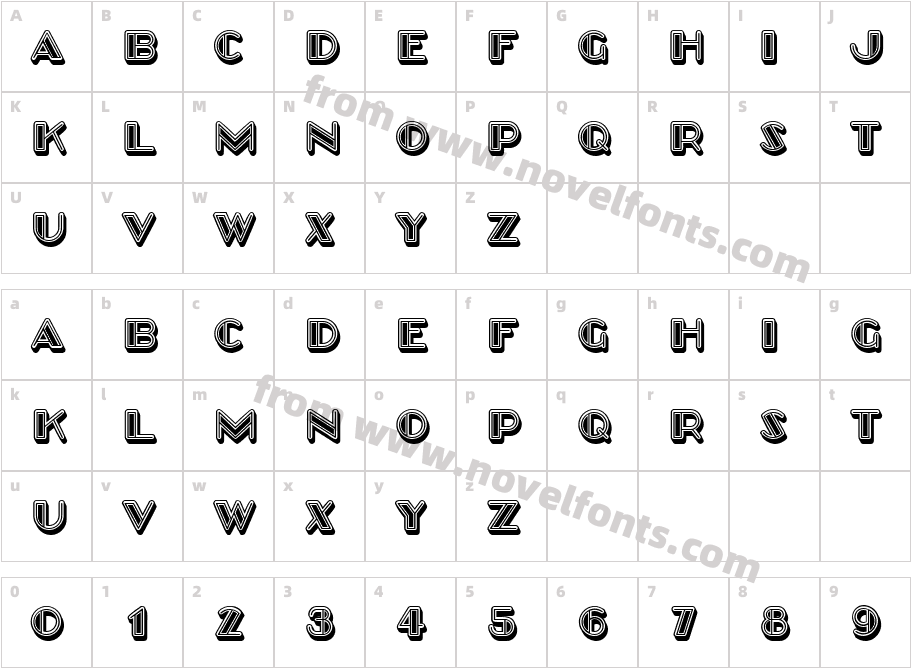 Cast Oblique RegularCharacter Map