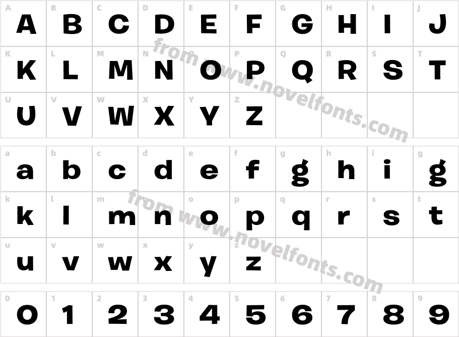 BurbankBigWide-BoldCharacter Map