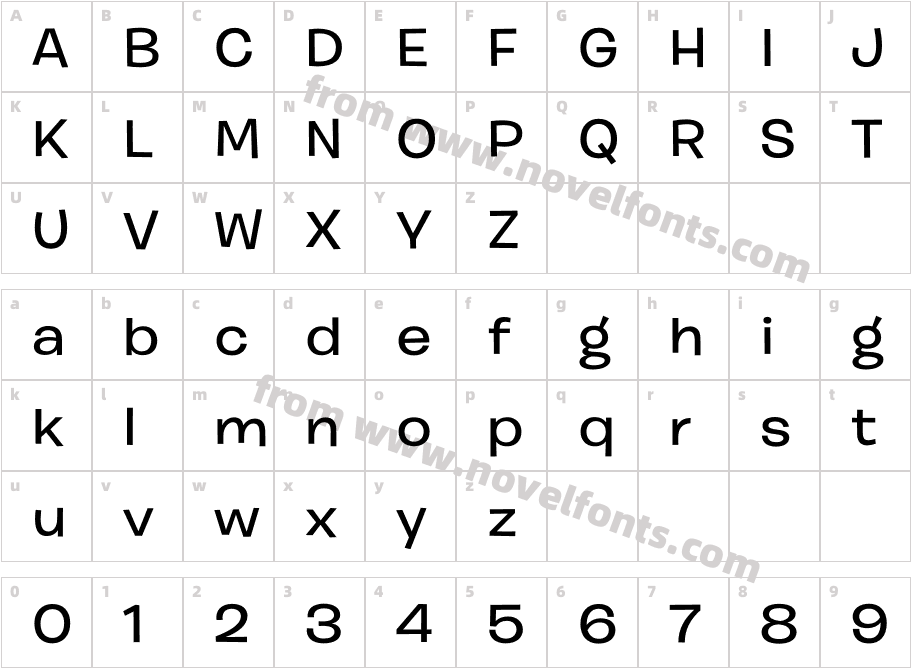 BurbankBigWide-MediumCharacter Map